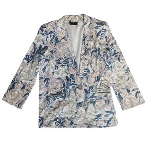 Vintage 80s Toni Garment Floral Blazer Size L